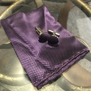 Cufflinks and handkerchief set
